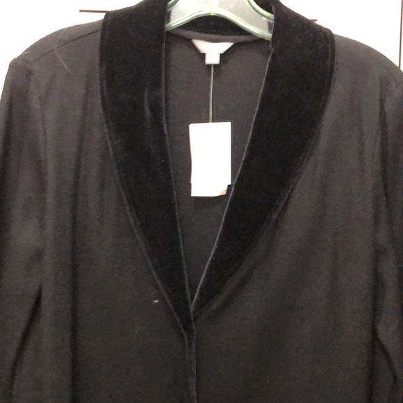JJILL BLACK JACKET WITH VELVET COLLAR - Picture 3 of 4